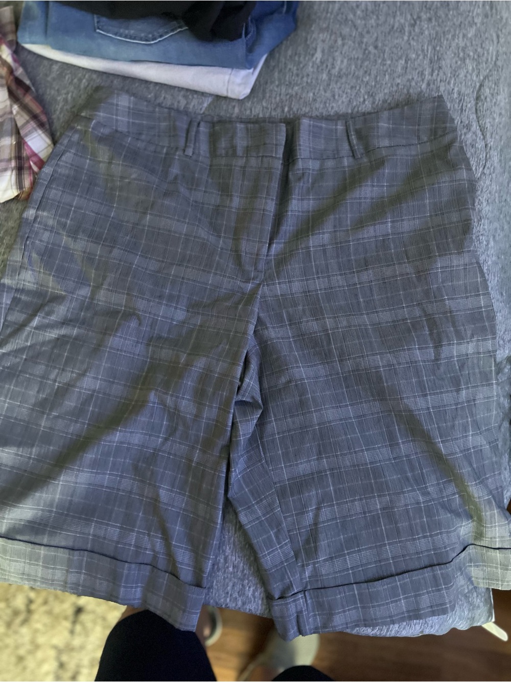 Studio Gray Plaid Bermuda Shorts